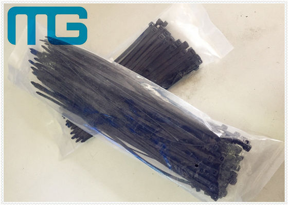 China Bridas de plástico de nylon de la cerradura reutilizable del uno mismo del nilón 66, bridas de plástico negras resistentes ULTRAVIOLETA proveedor