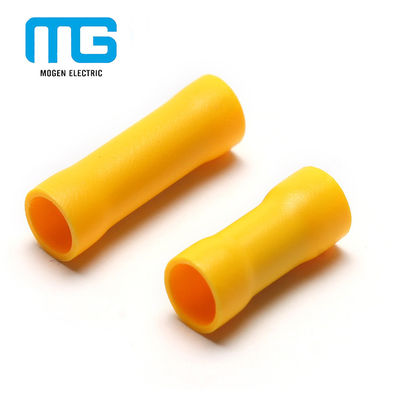 China Yellow PVC Insulated Wire Butt Connectors / Electrical Crimp Terminal Connectors proveedor